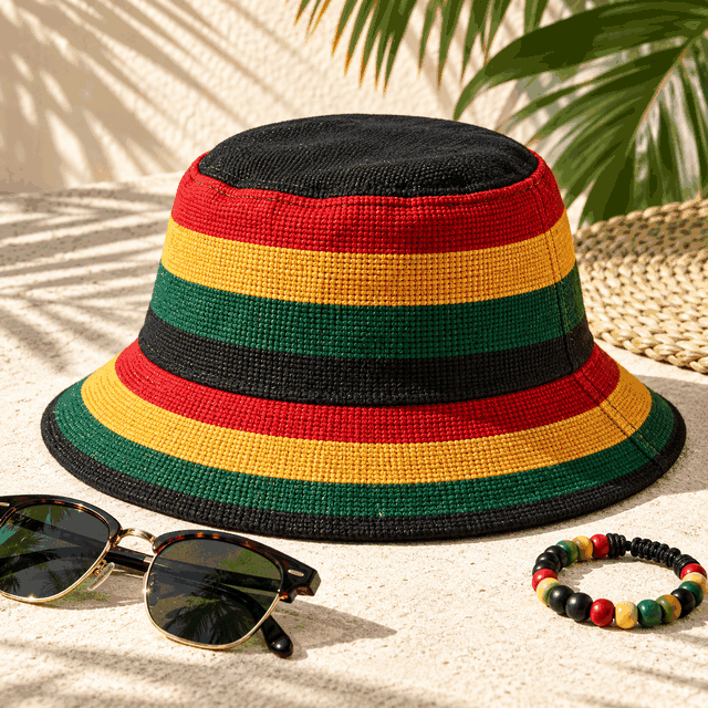 Reggae Stripe Bucket Hat