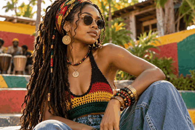 Wide-Leg Denim Set